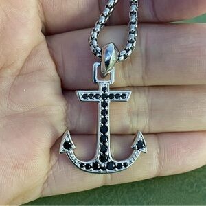 925 Sterling Silver Anchor Talisman Necklace